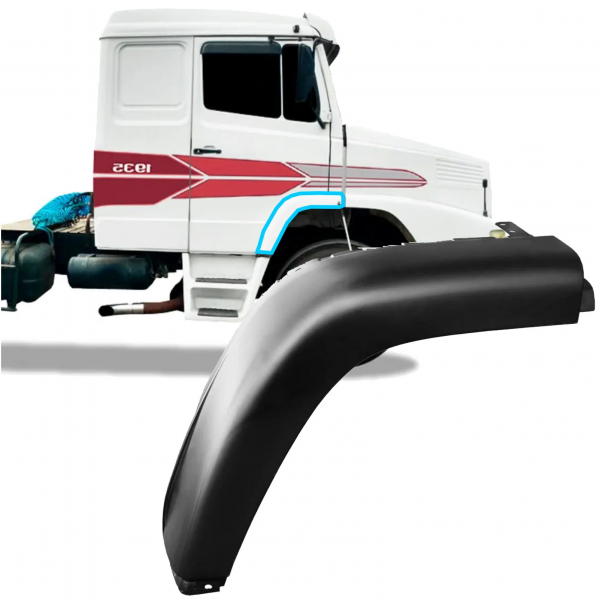 PARALAMA TRASEIRO DIREITO - MERCEDES ATRON 1635 3848808221