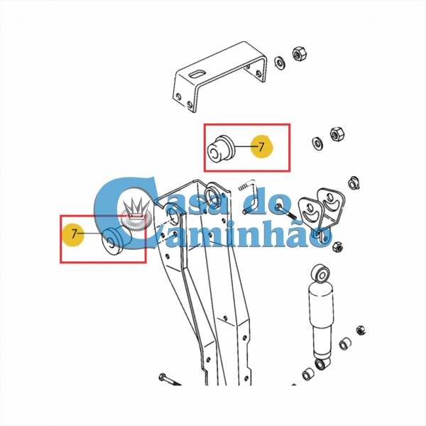 KIT COXIM DA CABINE - VW CAMINHÃO 8.150E / 17.250 / 24.250 - TJG899369