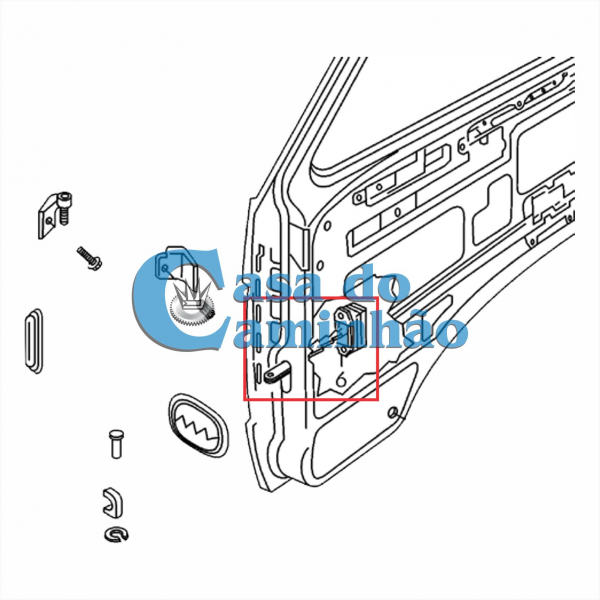 DOBRADIÇA DA PORTA - VOLKSWAGEN WORKER / DELIVERY 2RD837249