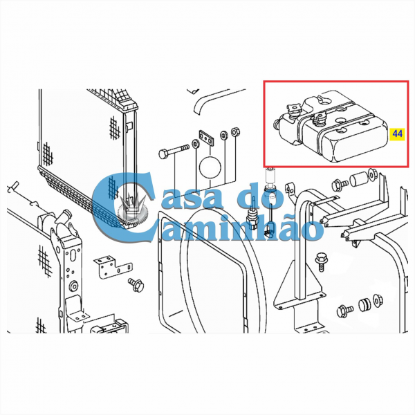 RESERVATÓRIO DE ÁGUA DO RADIADOR - MERCEDES 1218 / 1620 / 2638