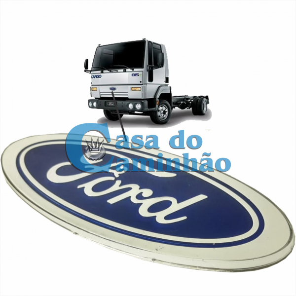 EMBLEMA FRONTAL DA GRADE DE PLÁSTICO - FORD CARGO - XX458K141AA