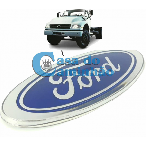 EMBLEMA FRONTAL DA GRADE DE PLÁSTICO - FORD CARGO - XX458K141AA