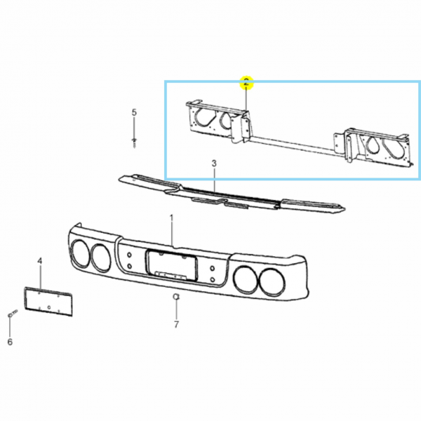 SUPORTE FRONTAL DO PARACHOQUE - FORD CARGO LEVES 1C4517752AB