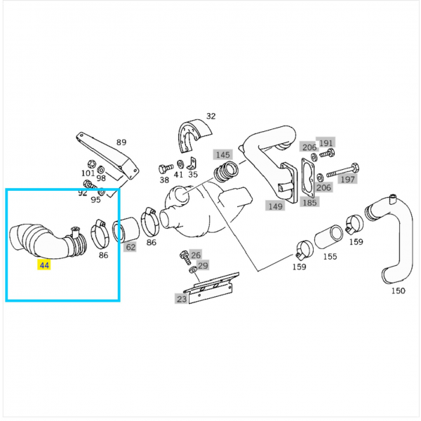 MANGUEIRA FILTRO DE AR - MERCEDES BENZ A4760987083