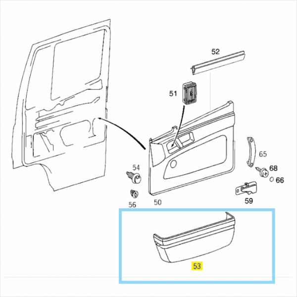 BOLSA PORTA INTERNA - MERCEDES 709 / 710 / 1620 - 6947277064