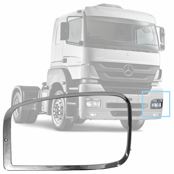 MOLDURA ARO DO FAROL LE - MERCEDES AXOR 2005/... 9...