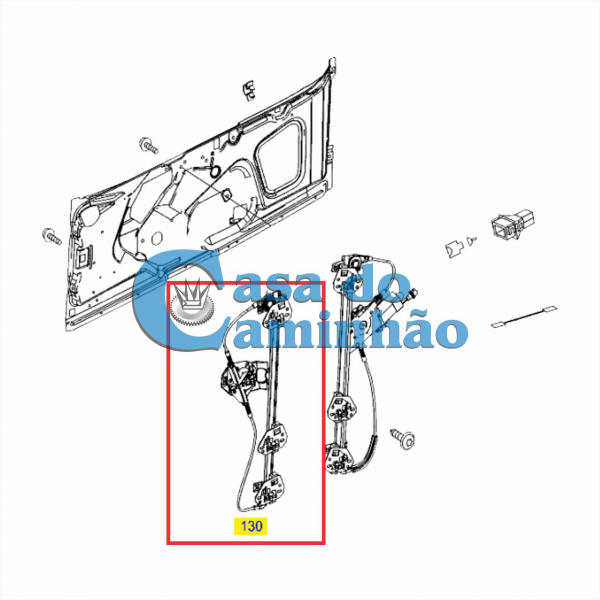 MAQUINA VIDRO MANUAL LD - MERCEDES AXOR  / ATEGO  - 9737200246