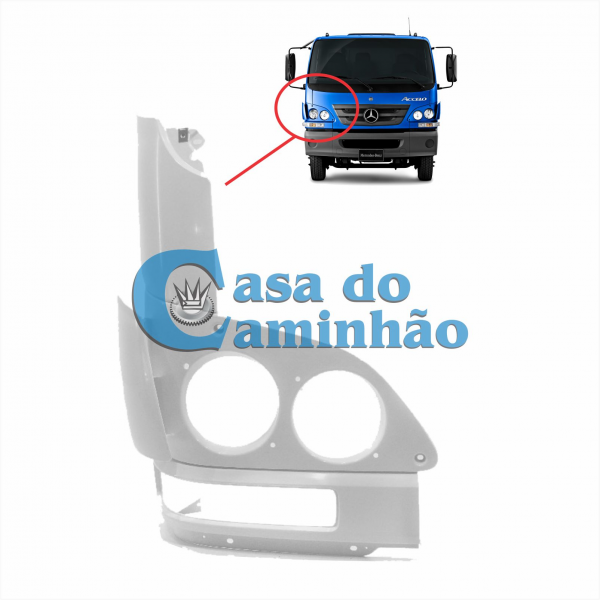 MOLDURA ARO DIREITO DO FAROL - MERCEDES ACCELO - 9798800840