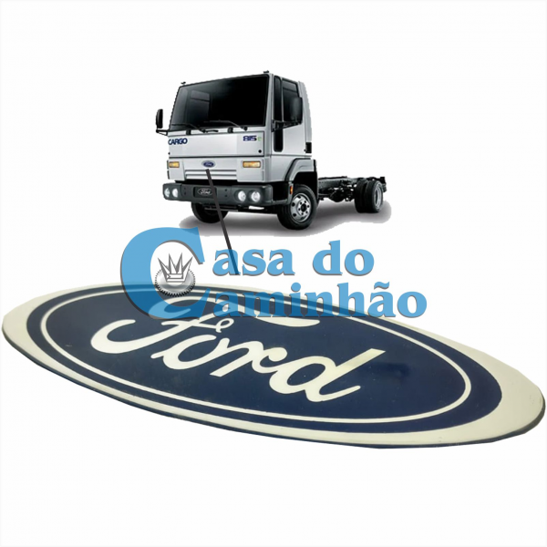 EMBLEMA FRONTAL DA GRADE RESINADO - FORD CARGO - XX458K141AA