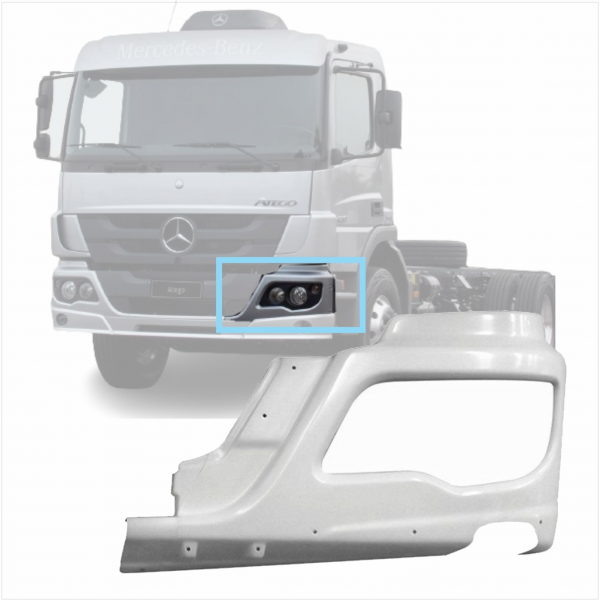 PONTEIRA PARACHOQUE ESQUERDO - MERCEDES ATEGO - 9588808270
