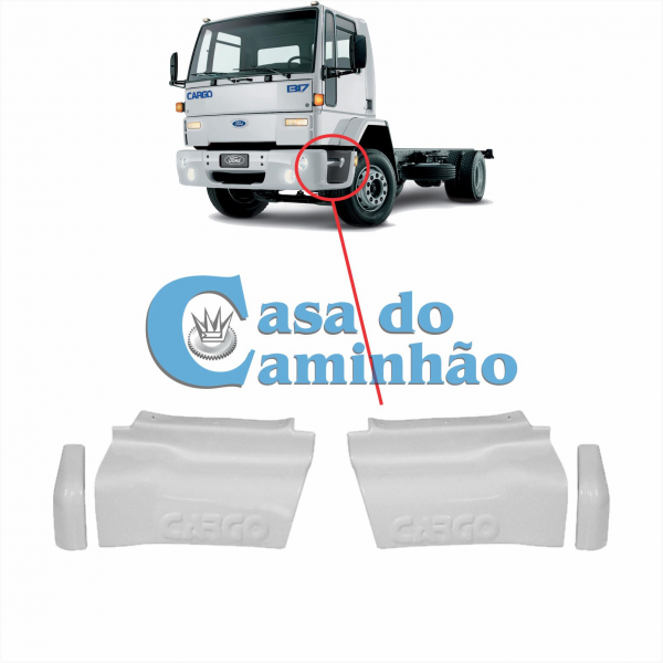 PAR DE CHINELERA DA PORTA - FORD CARGO 1985 A 2012 - TAPA ESTRIBO