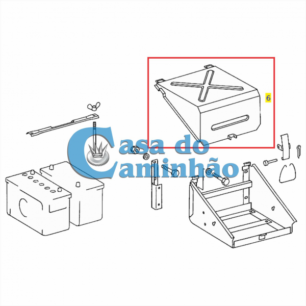 TAMPA DE BATERIA - MERCEDES ACCELO 715 815 915 1016 1316