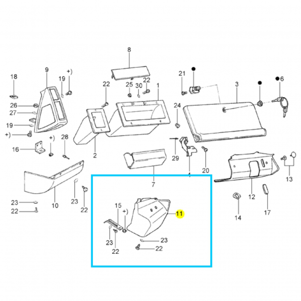  PAINEL ACABAMENTO DIANTEIRO LE - FORD CARGO 85HBE00291EAYSC