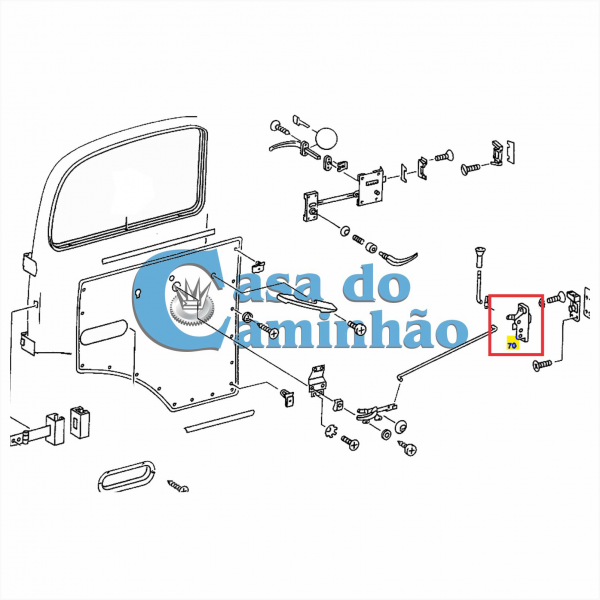 FECHADURA DA PORTA DIREITA - MERCEDES 1113 / 1313 3447207135