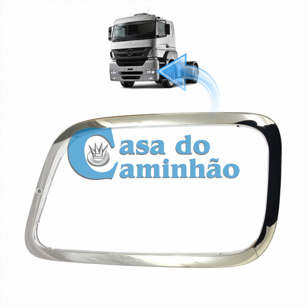 MOLDURA ARO DO FAROL ESQUERDO - MERCEDES ACTROS - 9438260259