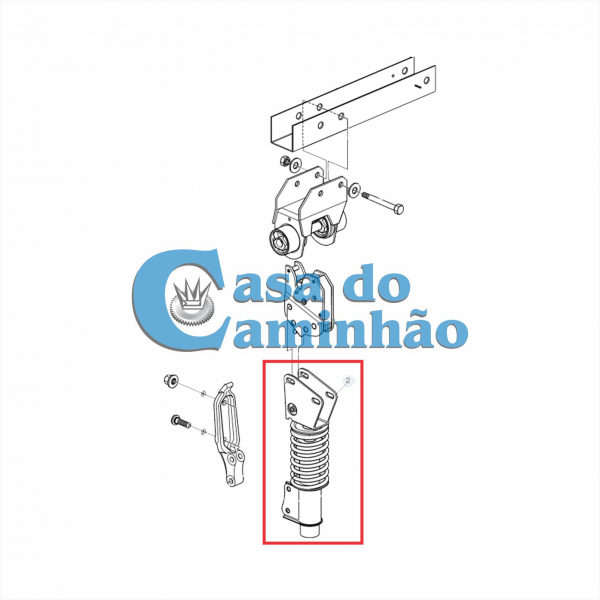 AMORTECEDOR TRASEIRO DA CABINE - VOLVO VM  - 20712868