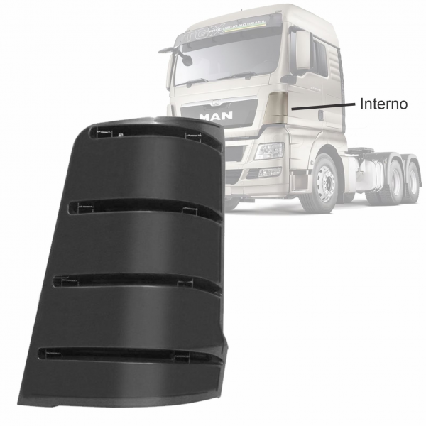 DEFLETOR INTERNO DA COLUNA ESQUERDA - MAN TGX - 2V...