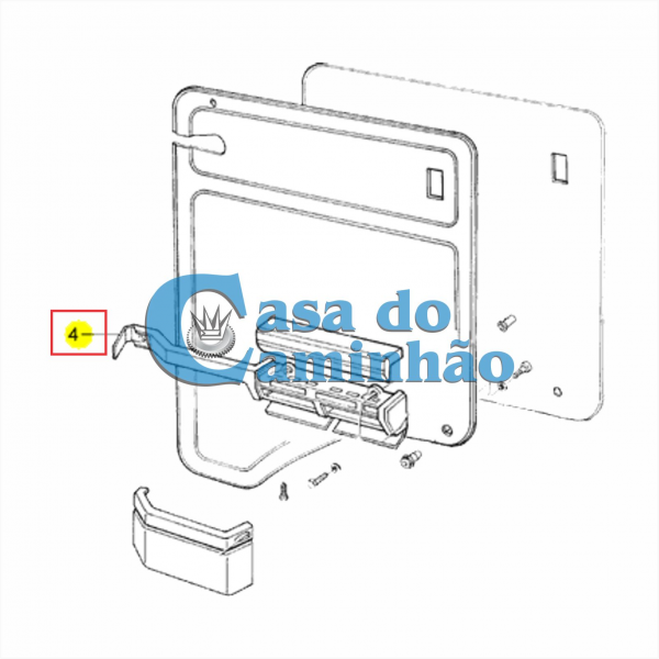 DESCANSA BRAÇO DIREITO - FORD CARGO 1991 A 2006 - TJG867162A