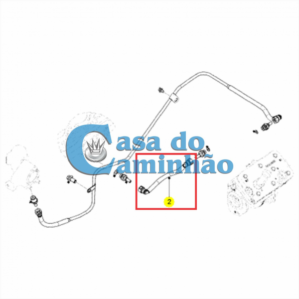 TUBO ENTRADA DE AGUA - COMPRESSOR - FORD NOVO CARGO  - 5331722