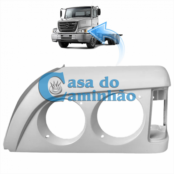 MOLDURA ARO DO FAROL ESQUERDO - MERCEDES ATRON - 6948800074