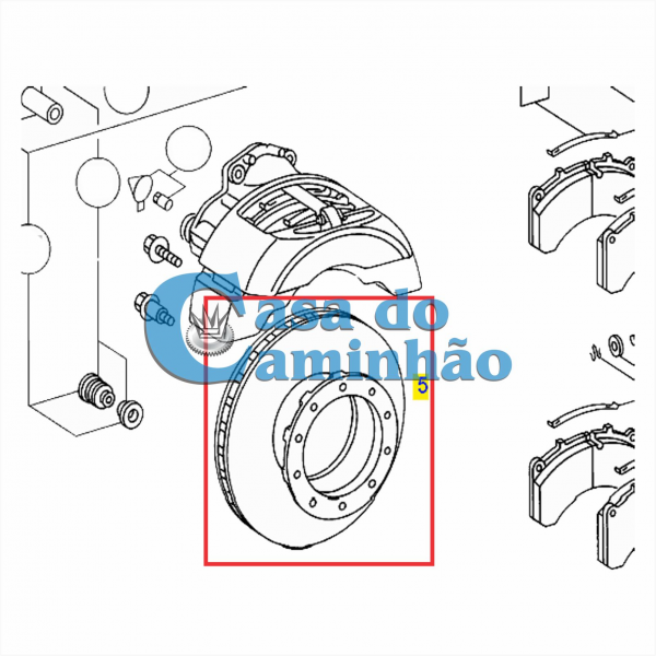 DISCO DE FREIO DIANTEIRO E TRASEIRO - MERCEDES AXOR 2540 / 2544 / 2640 / 2644