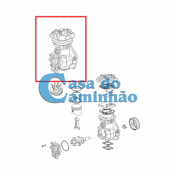 COMPRESSOR DE AR - VOLKSWAGEN WORKER 13.170 / 15.170 - 3965888