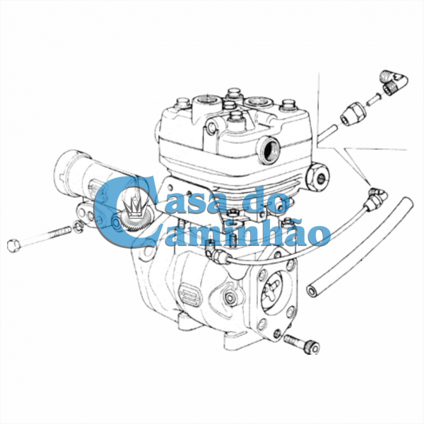 COMPRESSOR DE AR - VOLKSWAGEN 7.100 / 8.100 X10 - 2RD145605