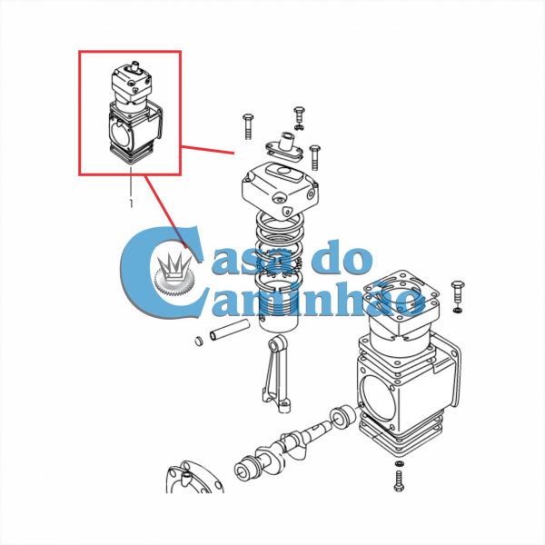 COMPRESSOR DE AR - VOLKSWAGEN 11.130 / 13.130 - TAC145605