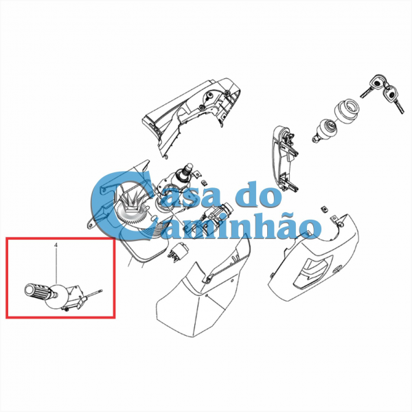 CHAVE DE SETA COMPLETA - VW CONSTELATION Todos - 2R2953513