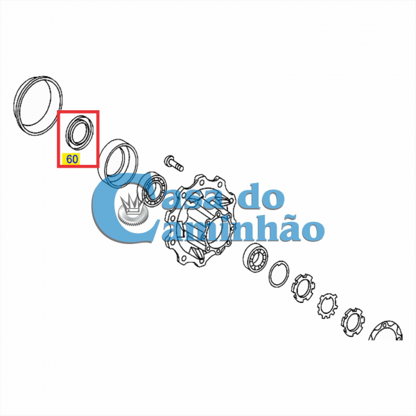 RETENTOR DO CUBO TRASEIRO - MERCEDES ACCELO 915 C / 1016 - 0249978147