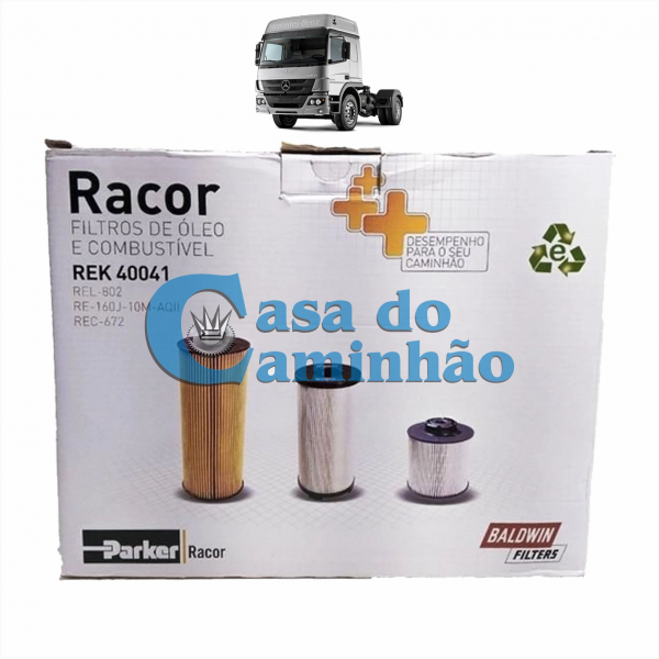 KIT DE FILTRO ÓLEO / COMBUSTÍVEL / RACOR - MERCEDES ATEGO - OM926