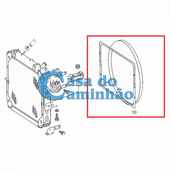 DEFLETOR DE AR RADIADOR - MERCEDES 712C / 914C - 6885057130