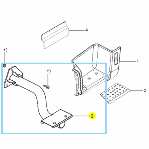  SUPORTE ESTRIBO DUPLO ESQUERDO - FORD CARGO - 1C4568200M14AB