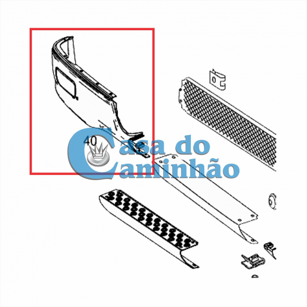 ACABAMENTO DO PARACHOQUE LD - MERCEDES AXOR - 9448850125