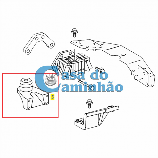 COXIM DIANTEIRO DO MOTOR - MERCEDES ACCELO 815 / 915 - 9792400217