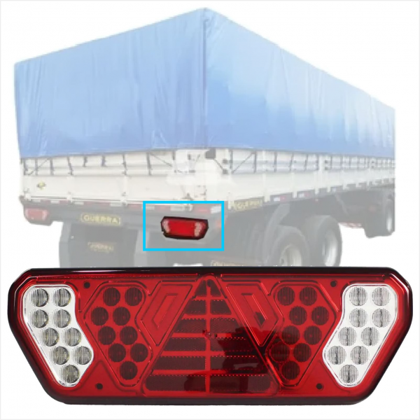    LANTERNA TRASEIRA DIREITA LED BIVOLT - CARRETAS...