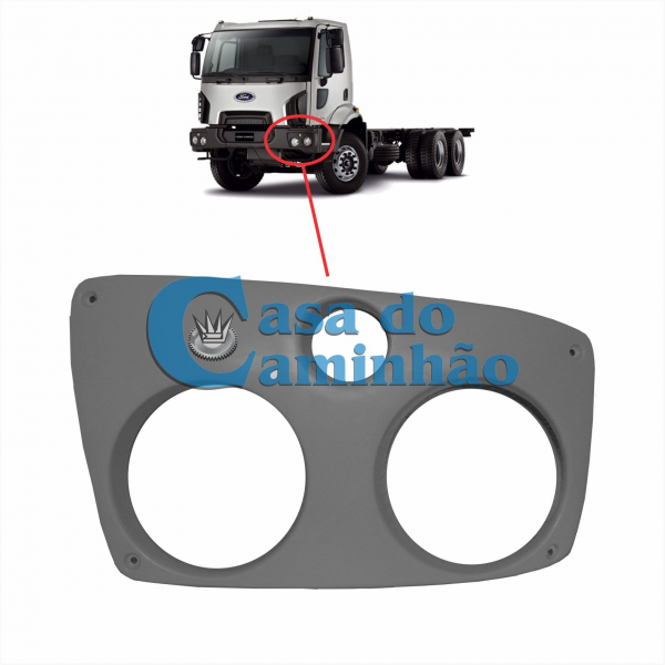 MOLDURA ARO DO FAROL ESQUERDO - FORD NOVO CARGO 1723 2623 2622