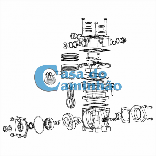 COMPRESSOR DE AR - IVECO EUROTECH 180 / 440 - 500310903