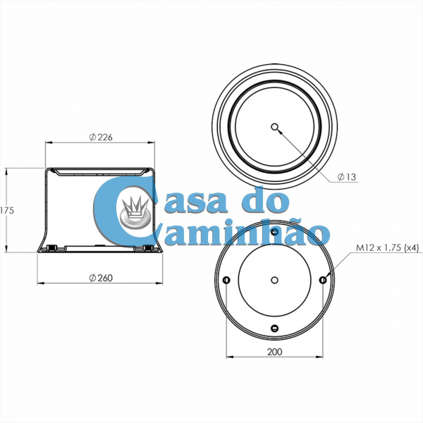 BASE INFERIOR DE FIXAÇÃO MOLA PNEUMÁTICA - CARRETA RANDON