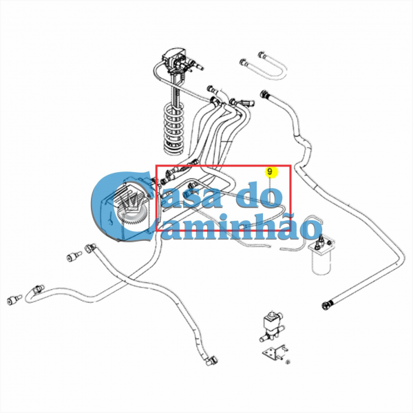 TUBO DO SISTEMA DO ARLA - FORD CARGO 816 / 1119 - CC455J253CA