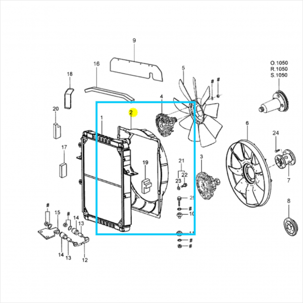 DEFLETOR AR DO RADIADOR - FORD CARGO 1317 / 1319 AC458146BA