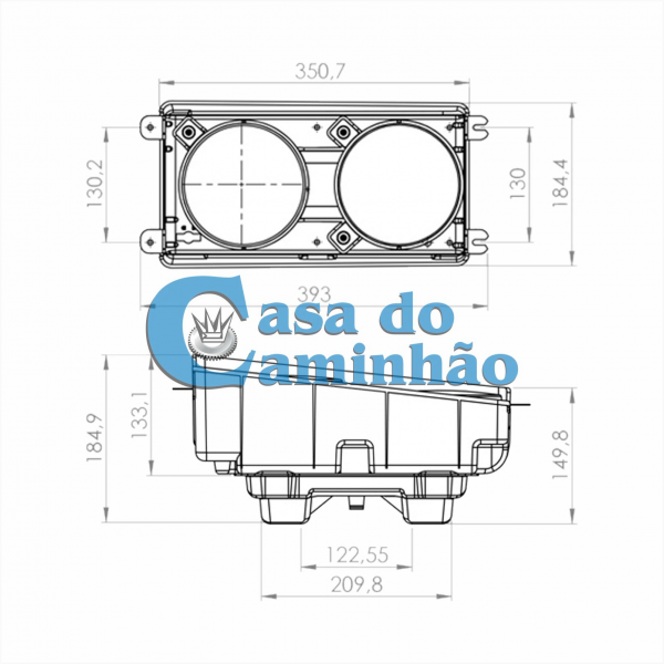 FAROL DIANTEIRO DIREITO - MERCEDES 712c / 912c - 6938200461