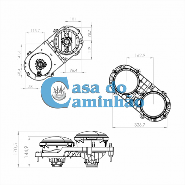 FARÓL DIANTEIRO DIREITO - FORD CARGO 2008 A 2011 9C4513005BA