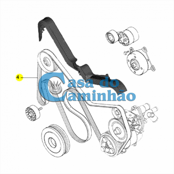 CORREIA DO ALTERNADOR - FORD TRANSIT  2.4 - 6C1Q6C301HC