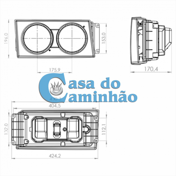 FAROL DIANT, DIREITO - VW WORKER  E TITAN 2003/... 2S0941008