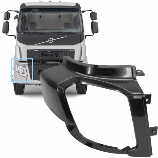 Moldura Do Farol L.d. Volvo Vm 270 Bl Fibras*