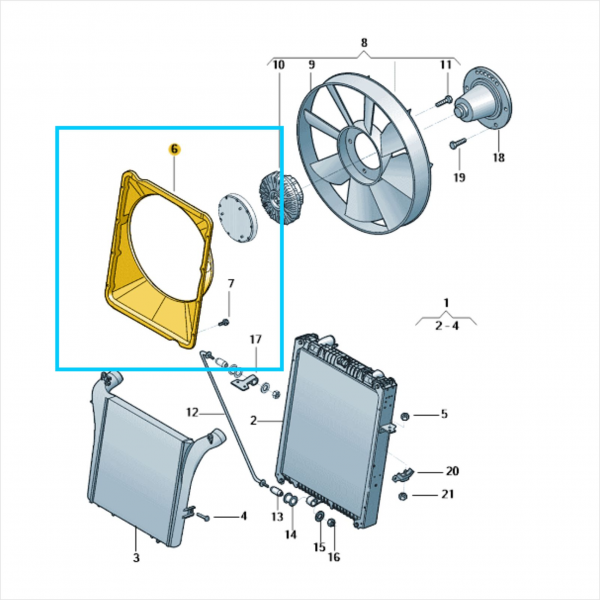 Defletor Radiador Vw Reserplastic