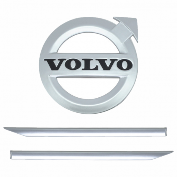 Emblema Transversal C/ Frisos P/ Grade Volvo Vm Ate 2014 (cromado) Bl Fibras*