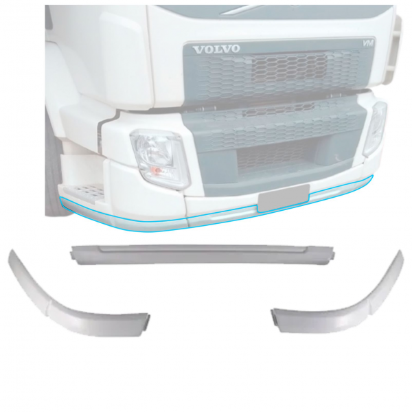 Kit Spoiler Volvo Vm 2020 Acima Bl Fibras*