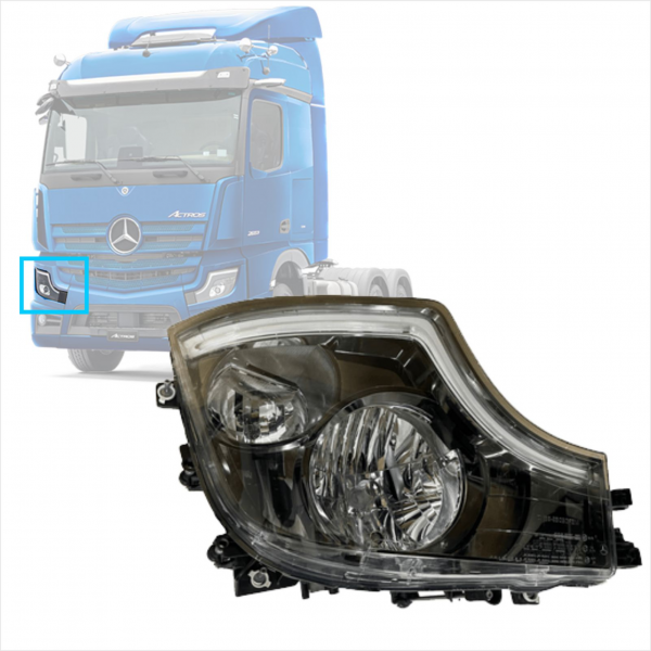 Farol Principal Mb Actros 2020 Com Fundo Fume Ld P...